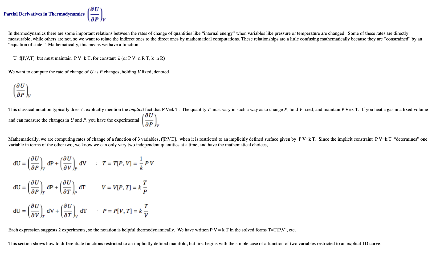 Constrained partials in thermodynamics