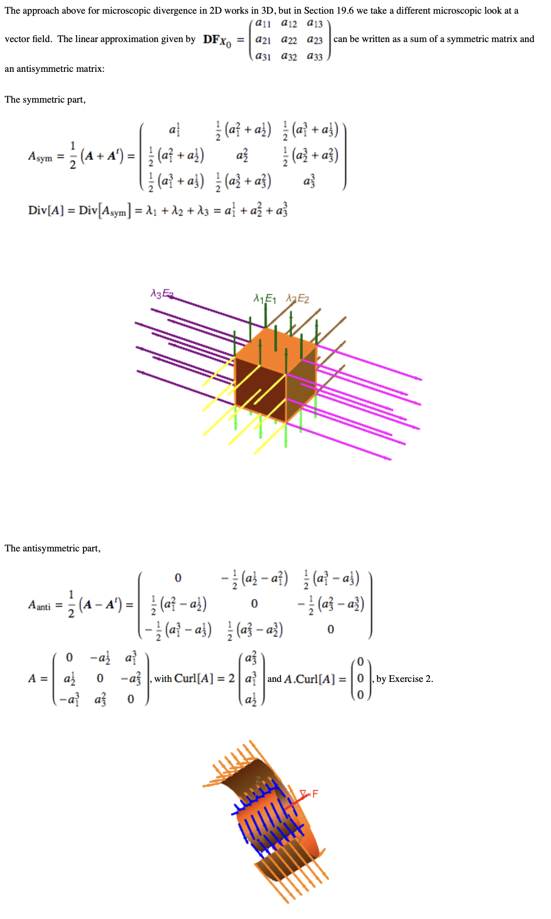 Microscopic Divergence and Curl in 3D