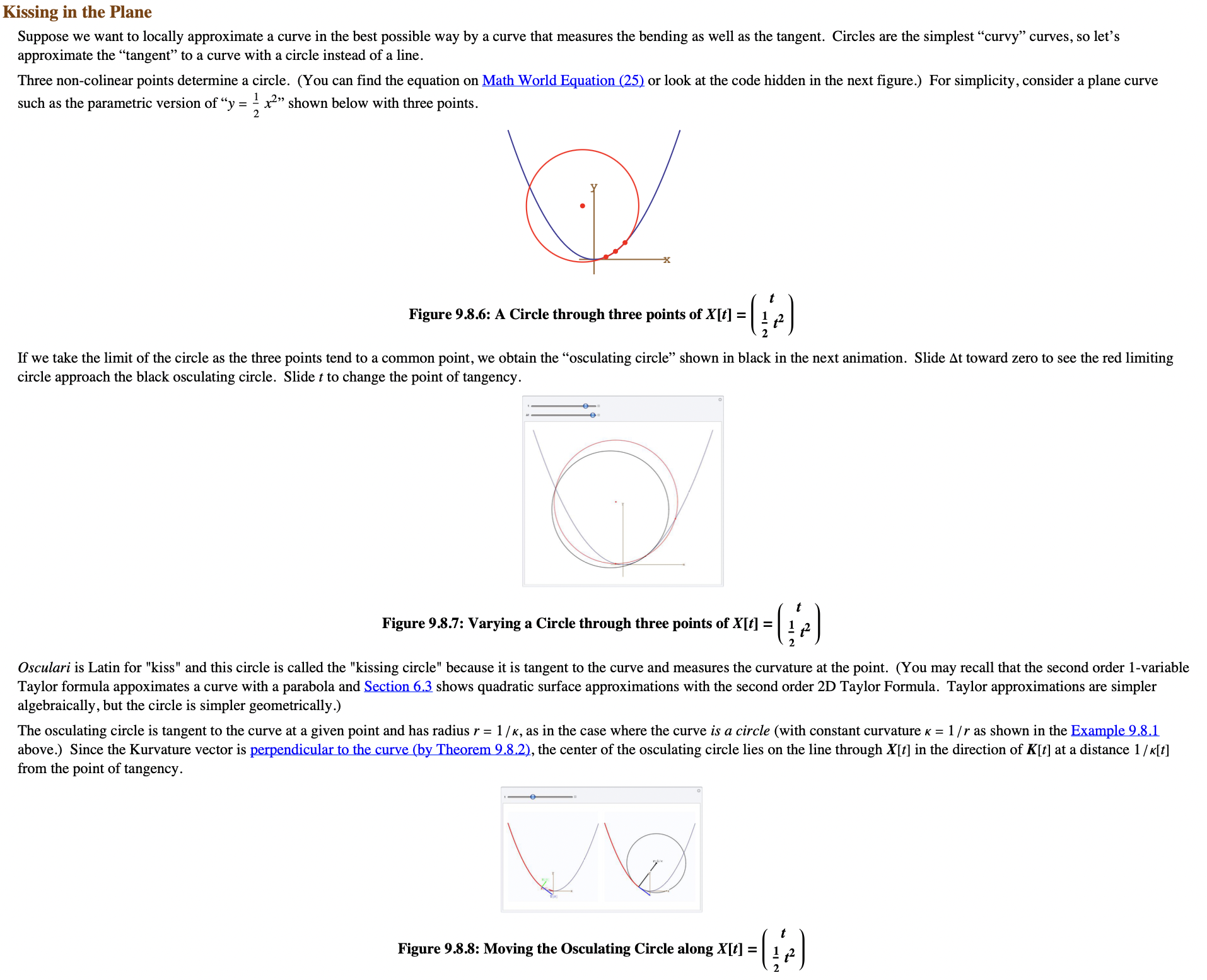 Osculating circle.