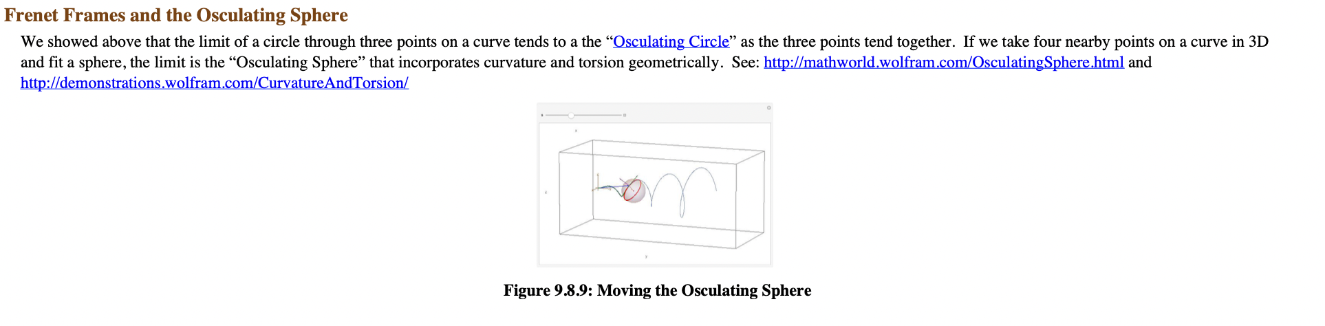 Osculating sphere.
