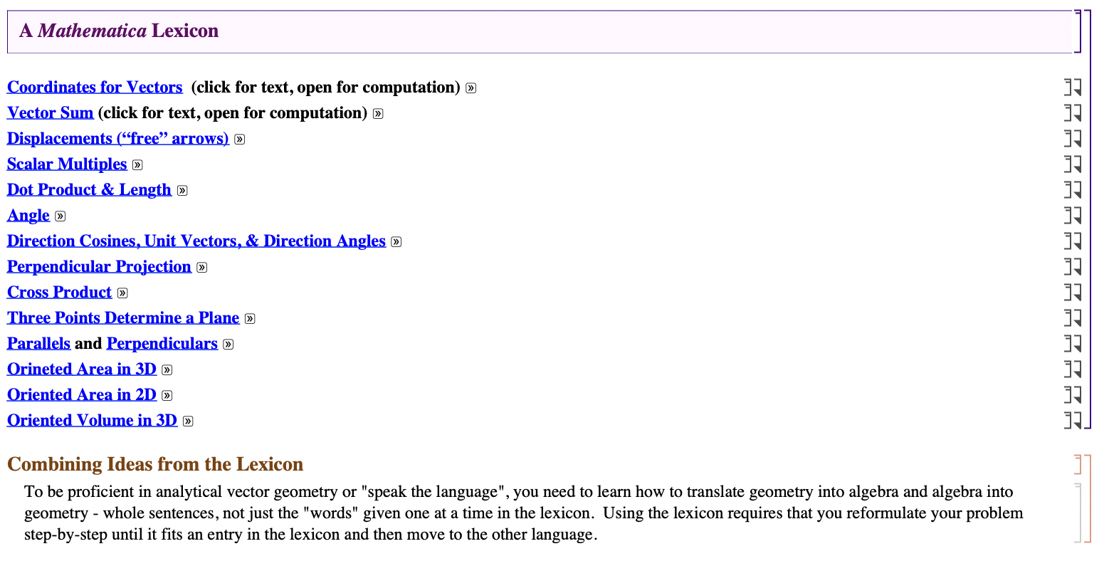 List of lexicon entries